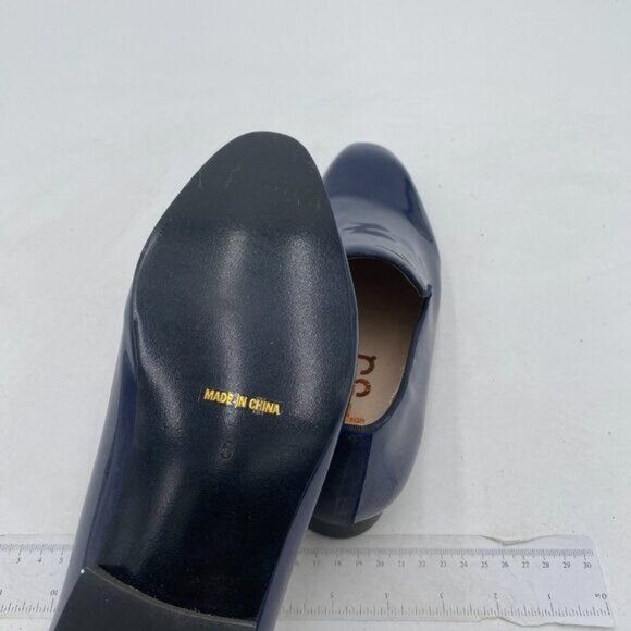 FSJ Men's Shiny Patent Leather Slip-On Loafers Closed Toe Side V-Cut Flats Comfo - Picture 6 of 8